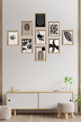 9 Parça Çerçeve Görünümlü Mdf Tablo Seti - 9ARTAVESSA2
