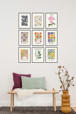 9 Parça Çerçeve Görünümlü Mdf Tablo Seti - 9ARTAVESSA3