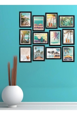 12 Parça Çerçeve Görünümlü Mdf Tablo Seti - 12ARTAVESSA16