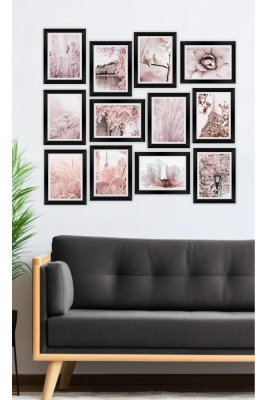 12 Parça Çerçeve Görünümlü Mdf Tablo Seti - 12ARTAVESSA17