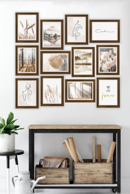 12 Parça Çerçeve Görünümlü Mdf Tablo Seti - 12ARTAVESSA24