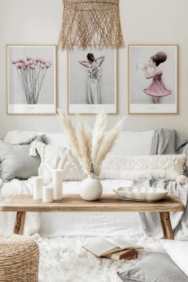 3 Parça Gerçek Ahşap Çerçeveli Tablo Seti - ARTAVESSASTKO61