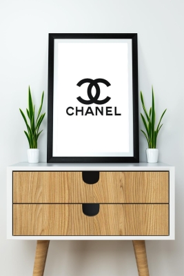 Tek Parça Çerçeve Görünümlü Yazılı Mdf Tablo "Chanel" - 1ARTAVESSAYAZ2