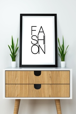 Tek Parça Çerçeve Görünümlü Yazılı Mdf Tablo "Fashion" - 1ARTAVESSAYAZ21