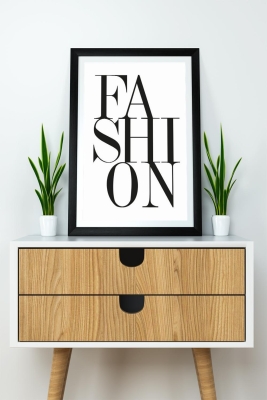 Tek Parça Çerçeve Görünümlü Yazılı Mdf Tablo "Fashion" - 1ARTAVESSAYAZ7