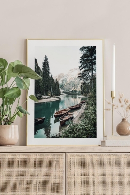 Tek Parça Ahşap Çerçeveli Poster Tablo - TEKHAMCERCEVE117