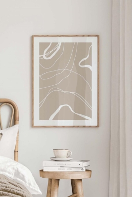 Tek Parça Ahşap Çerçeveli Poster Tablo - TEKHAMCERCEVE136