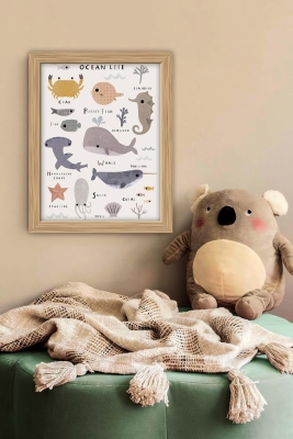 Tek Parça Çerçeve Görünümlü Çocuk Odası Mdf Tablo - 1SMKIDSARTAVESSA14