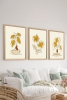 3 Parça Ahşap Çerçeve Görünümlü Mukavva Poster Tablo Seti - Set 107