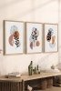 3 Parça Ahşap Çerçeve Görünümlü Mukavva Poster Tablo Seti - Set 113
