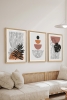 3 Parça Ahşap Çerçeve Görünümlü Mukavva Poster Tablo Seti - Set 114