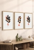 3 Parça Ahşap Çerçeve Görünümlü Mukavva Poster Tablo Seti - Set 116