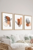 3 Parça Ahşap Çerçeve Görünümlü Mukavva Poster Tablo Seti - Set 122
