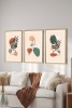 3 Parça Ahşap Çerçeve Görünümlü Mukavva Poster Tablo Seti - Set 123