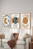 3 Parça Ahşap Çerçeve Görünümlü Mukavva Poster Tablo Seti - Set 127
