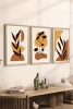 3 Parça Ahşap Çerçeve Görünümlü Mukavva Poster Tablo Seti - Set 128