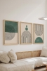 3 Parça Ahşap Çerçeve Görünümlü Mukavva Poster Tablo Seti - Set 19