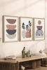 3 Parça Ahşap Çerçeve Görünümlü Mukavva Poster Tablo Seti - Set 30