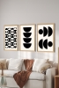 3 Parça Ahşap Çerçeve Görünümlü Mukavva Poster Tablo Seti - Set 33