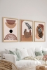 3 Parça Ahşap Çerçeve Görünümlü Mukavva Poster Tablo Seti - Set 36