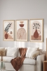 3 Parça Ahşap Çerçeve Görünümlü Mukavva Poster Tablo Seti - Set 41
