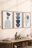 3 Parça Ahşap Çerçeve Görünümlü Mukavva Poster Tablo Seti - Set 42