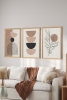 3 Parça Ahşap Çerçeve Görünümlü Mukavva Poster Tablo Seti - Set 49