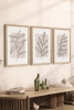 3 Parça Ahşap Çerçeve Görünümlü Mukavva Poster Tablo Seti - Set 54