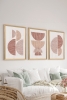 3 Parça Ahşap Çerçeve Görünümlü Mukavva Poster Tablo Seti - Set 56