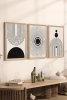3 Parça Ahşap Çerçeve Görünümlü Mukavva Poster Tablo Seti - Set 6