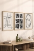 3 Parça Ahşap Çerçeve Görünümlü Mukavva Poster Tablo Seti - Set 70