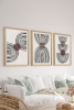 3 Parça Ahşap Çerçeve Görünümlü Mukavva Poster Tablo Seti - Set 72