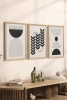 3 Parça Ahşap Çerçeve Görünümlü Mukavva Poster Tablo Seti - Set 74