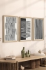 3 Parça Ahşap Çerçeve Görünümlü Mukavva Poster Tablo Seti - Set 78