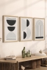 3 Parça Ahşap Çerçeve Görünümlü Mukavva Poster Tablo Seti - Set 82