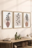 3 Parça Ahşap Çerçeve Görünümlü Mukavva Poster Tablo Seti - Set 89