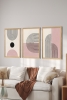 3 Parça Ahşap Çerçeve Görünümlü Mukavva Poster Tablo Seti - Set 9