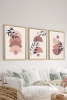 3 Parça Ahşap Çerçeve Görünümlü Mukavva Poster Tablo Seti - Set 95