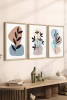 3 Parça Ahşap Çerçeve Görünümlü Mukavva Poster Tablo Seti - Set 97