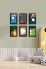 6 Parça Çerçeve Görünümlü Çocuk Odası Mdf Tablo Seti - 6KIDSARTAVESSA1