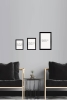 12 Parça Siyah Çerçeve Görünümlü Mdf Tablo Seti - 12ARTAVESSA3