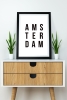 Tek Parça Çerçeve Görünümlü Yazılı Mdf Tablo "Amsterdam" - 1ARTAVESSAYAZ45