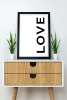 Tek Parça Çerçeve Görünümlü Yazılı Mdf Tablo "Love" - 1ARTAVESSAYAZ26