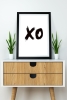 Tek Parça Çerçeve Görünümlü Yazılı Mdf Tablo "XO" - 1ARTAVESSAYAZ41
